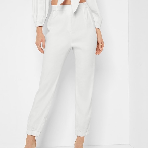 2 Express high waisted linen blend pull on pants, size XXS.. fits up to S - Picture 13 of 13